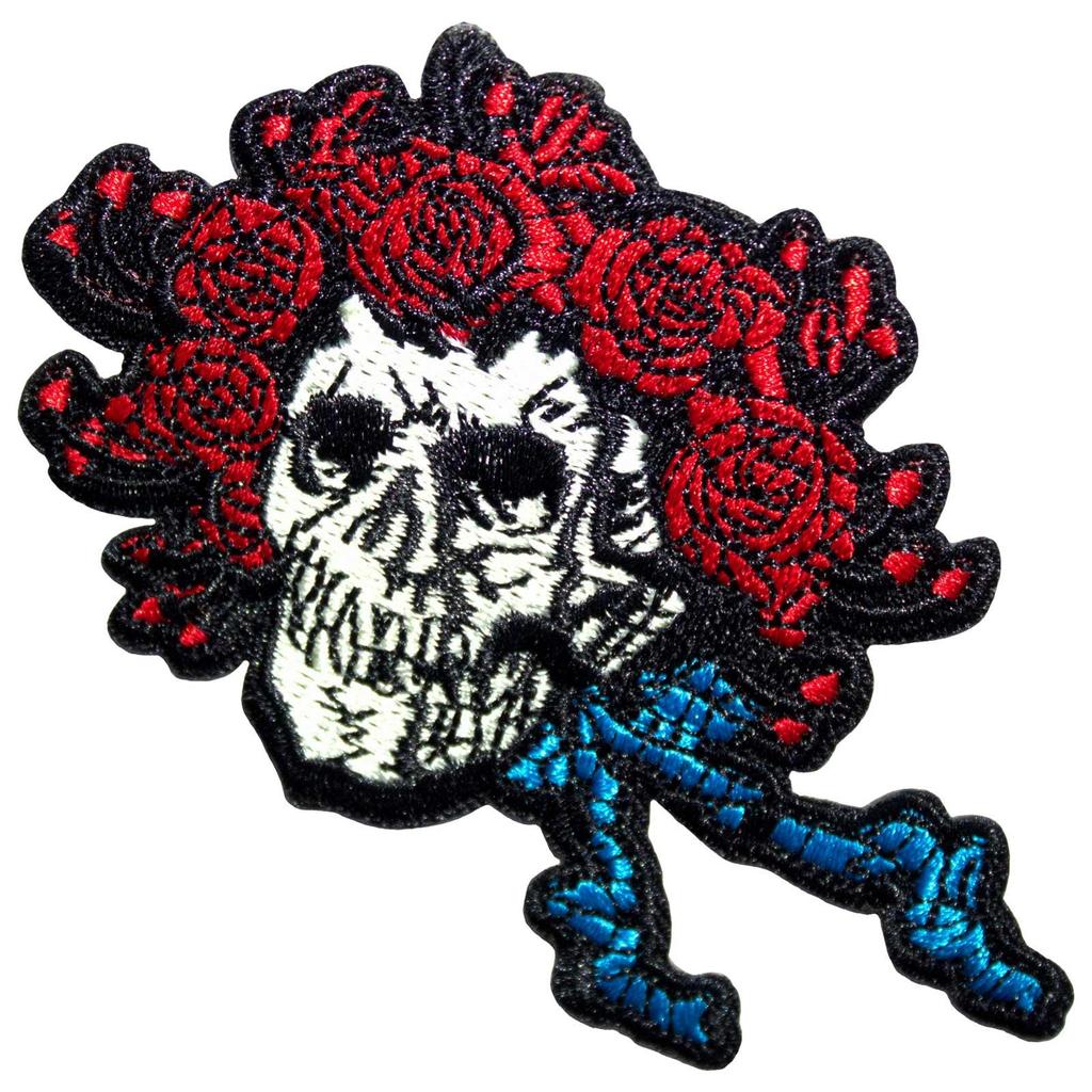 Grateful Dead Bertha Skull Woven Iron On Patch