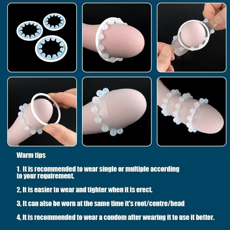 Silicone Beaded Penis Ring for Enhanced Male Pleasure and Performance