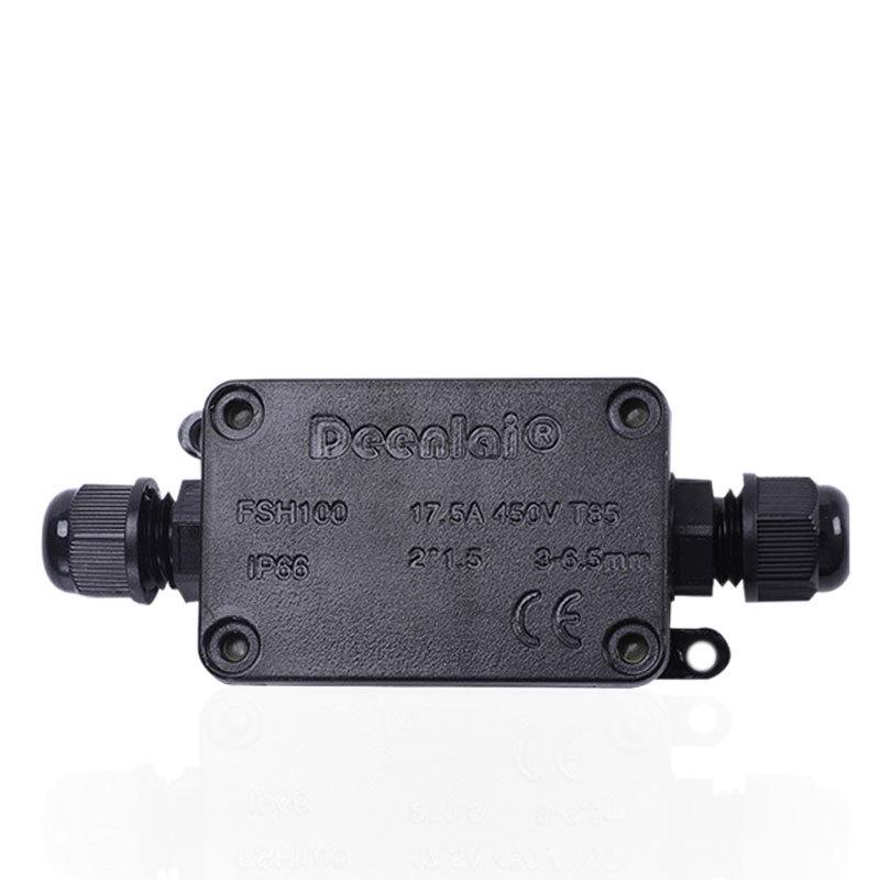 Outdoor Black Mini Waterproof Junction Box with Terminals
