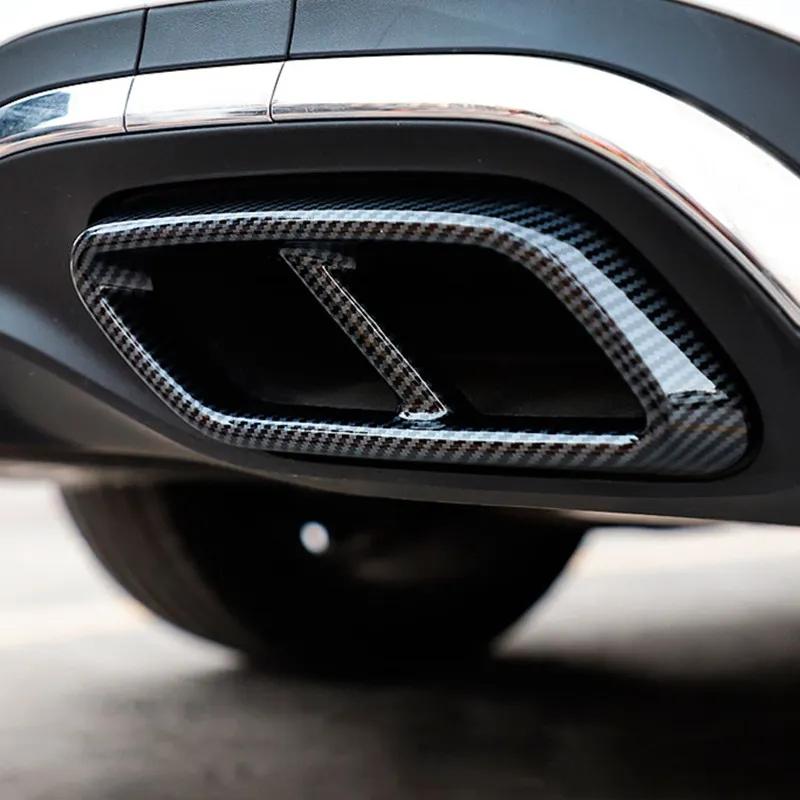 Car Tail Throat Exhaust Pipe Muffler Tip Cover Trim Sticker For Mercedes Benz C Class W206 2022+Auto Exterior