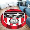 Sunderland Association Football Club Round Area Rug,Carpet Rug for Living Room Bedroom Sofa Playroom Decor,Non-slip Floor Mat