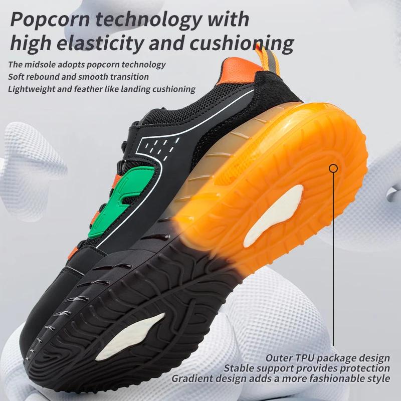Neue Mode Arbeitssneaker Schutzschuhe Industriell Durchstichfest Anti-Smash Stahl Unzerstörliche Zehe Herrenstiefel