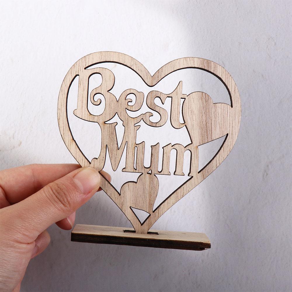 Embellishments Wood Cutouts Mother Day For Mom Hollow Ornament Heart Plaque Plaque Gift Ornament