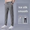 Men's Korean Style 2025 Autumn Casual Ice Silk Pants 