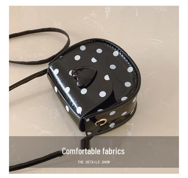 Argyle Polka Dot Mini Crossbody Bag for Girls - Cute Handheld Shoulder Bag