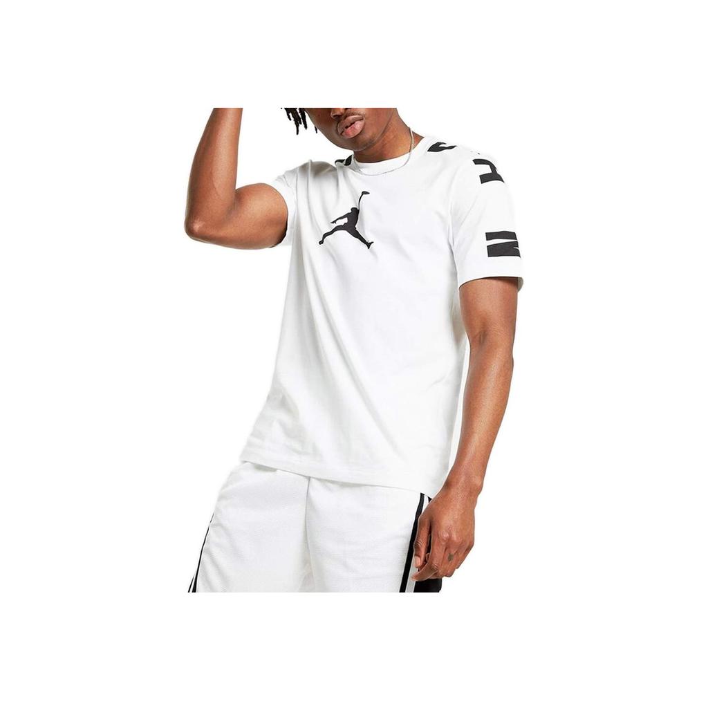 Jordan Casual Sports Crew Neck Pullover Short Sleeve T-Shirt Men Tops White CZ2490-100