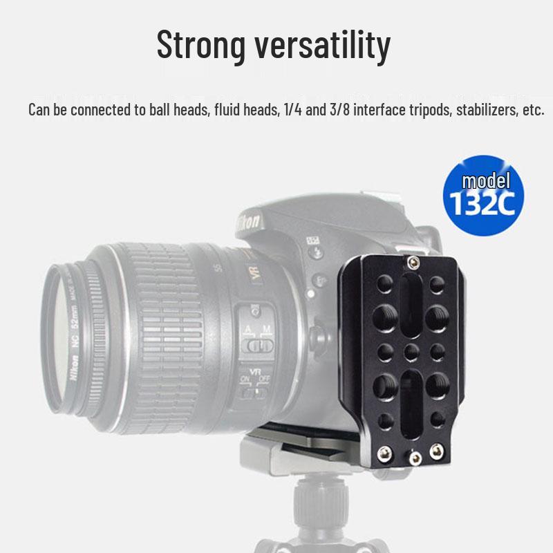 L-förmige Schnellwechselplatte für SLR-Kameras - Stativ-Kugelkopf Seitenmontage & Vertikalbildschirm-Halterung Gimbal-Zubehör