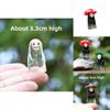 No Face Man Holding Umbrella Sitting Posture Hat Mini Model Desktop Ornament For Family Fun