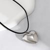 Silver Love Heart Aesthetic Necklace Fashion Simple Clavicle Chain Women Girls Velvets Rope Necklace Party Birthday Gift