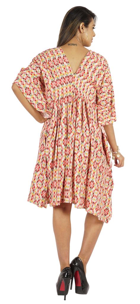 Moomaya Womens Short Kaftan Cover Up Night Dress Kaftan Gown Kimono