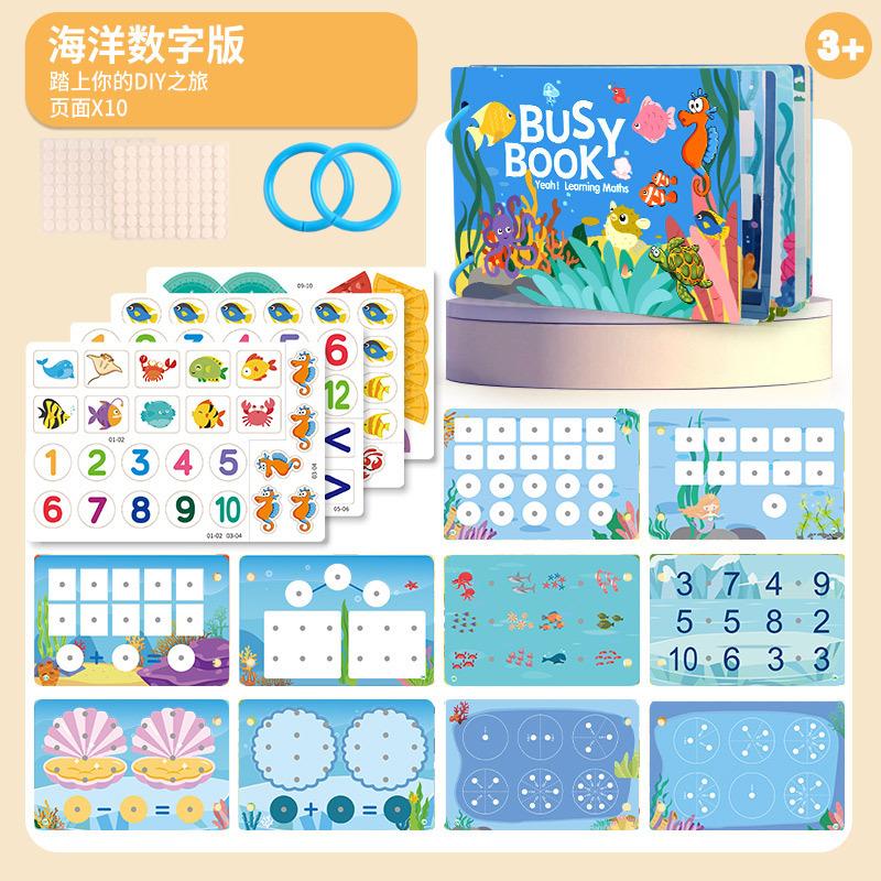 Montessori Baby Busy Book My First Quiet Book Paste Early Learning Education Toy Children Toy Matching Montessori Toys for Baby