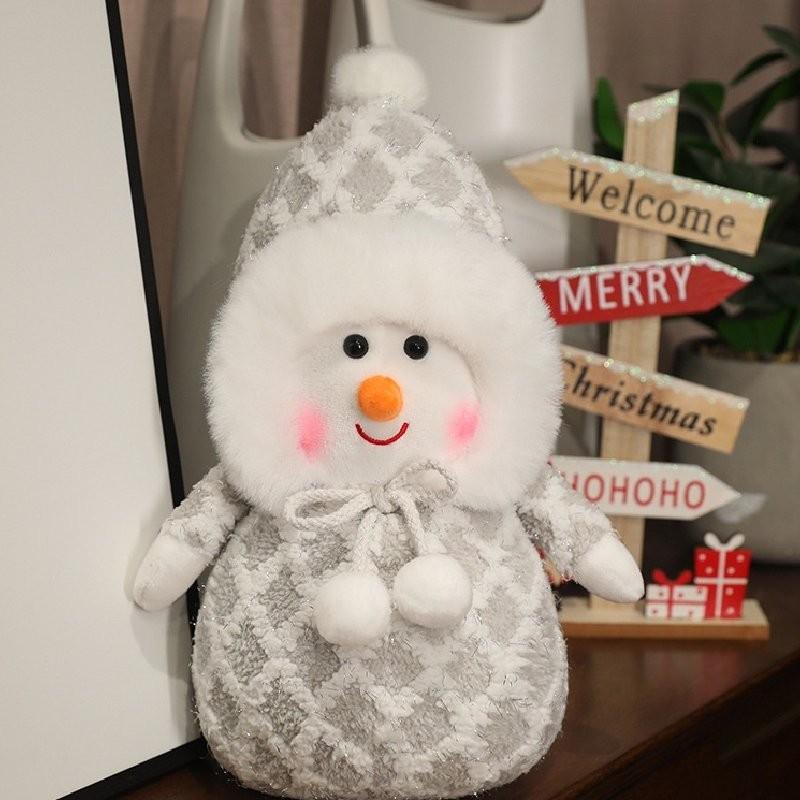 Adorable Plush Christmas Snowman Decoration Cute Stuffed Toy For Kids And Girlfriends
