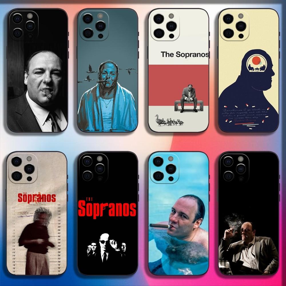 The S-Sopranos TV Phone Case For iPhone 16,15,14,13,12,11,Pro,X,XS,Max,XR,Plus,Mini Soft Black Cover