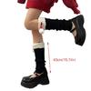 Y2K Women Knit Leg Warmer Christmas Plush Bow Furry Trim Srunch Long Boot Socks