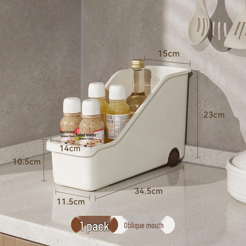 Многофункциональный кухонный органайзер Большой пластиковый ящик для хранения кастрюль сковородок и мелочей в шкафу или холодильнике 1450₽