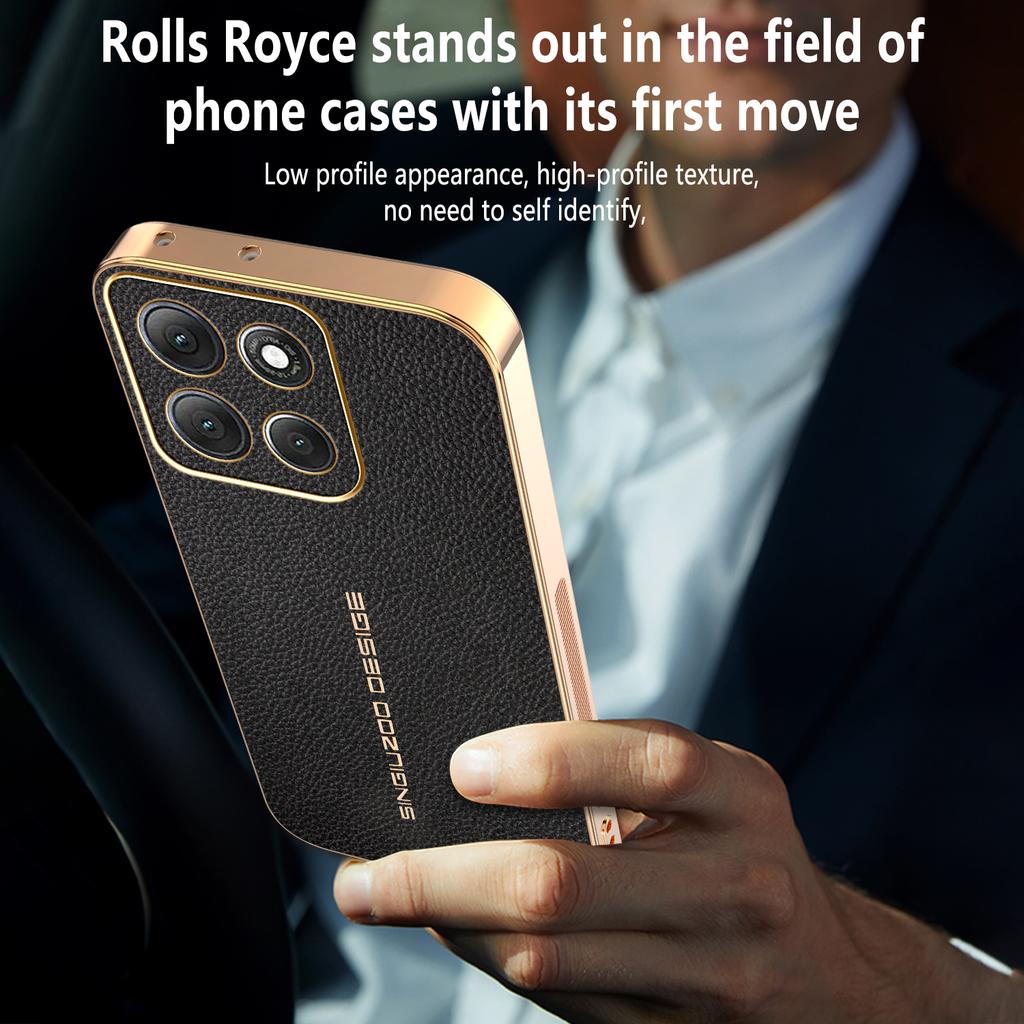 Pro Motorola Moto G86 Power 5G Pouzdro Proti poškrábání Litchi textura TPU Kůže PU Zadní kryt telefonu