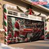 1pc Santa Claus Classic Car Garage Door Banner - Holiday Decoration, Durable Polyester, for Outdoor/indoor Use