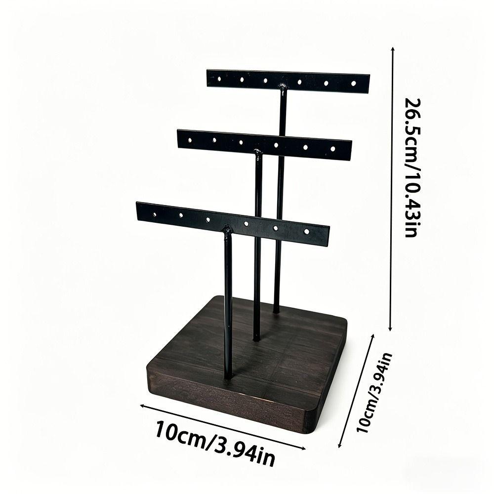 Black Gold Jewelry Storage Rack Multifunctional Earstuds Rack  Jewelry Organization