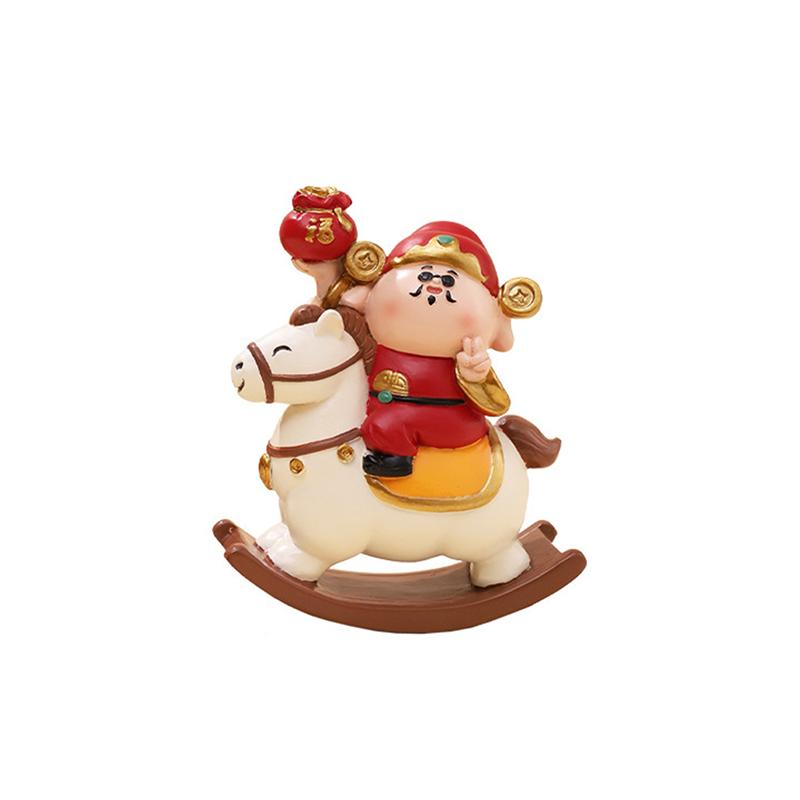 Фигурка Бога Богатства Настольное Украшение Статуэтка Бога Удачи Фэн-шуй Декор для Праздника Весны Автомобиль Офис Шкаф Новый год A