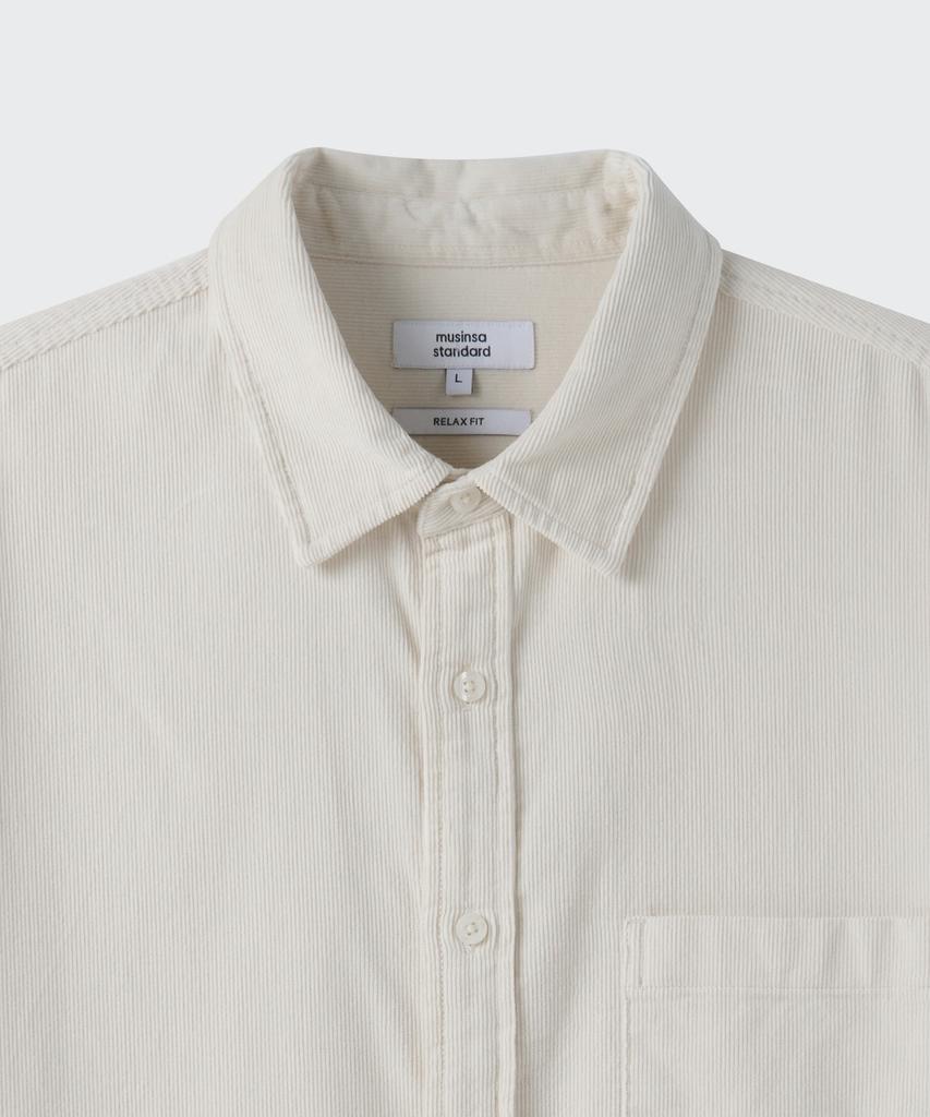 Musinsa Standard Relaxed 16W Corduroy Shirt [Cream]