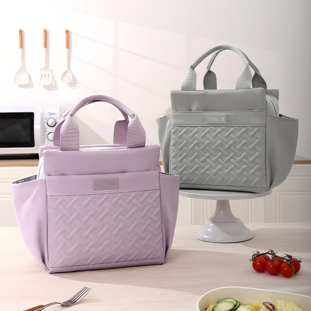 Insulated Lunch Bags For Work & School - Compact Bread-Style Insulated Bags That Are Leak-Proof To Keep Meals Cold/Hot-Tan