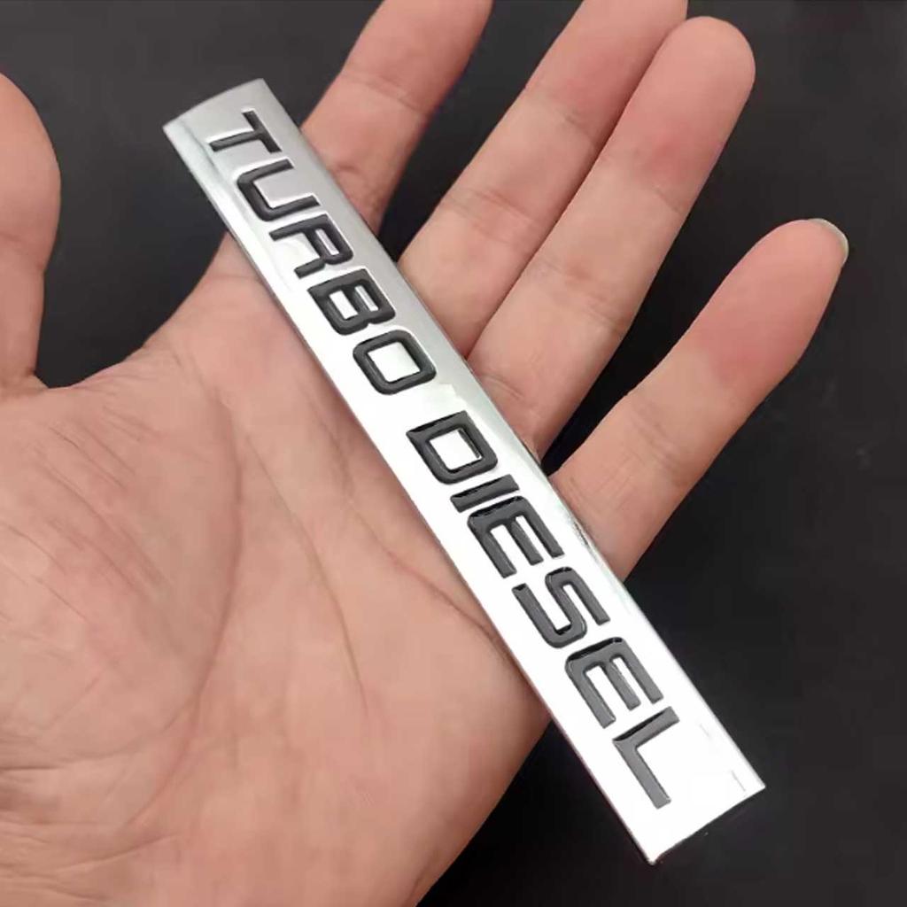 3d Chrome Metal Rear Trunk Car Badge Logo Turbo Diesel Emblem Sticker Body Decal Adhesive Stickers Accessories