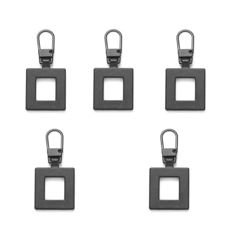 5pcs Detachable Metal Zipper Pullers for Zipper Sliders Head Zippers Repair Zipper Pull Tab DIY Sewing Replacement Bags Jacket