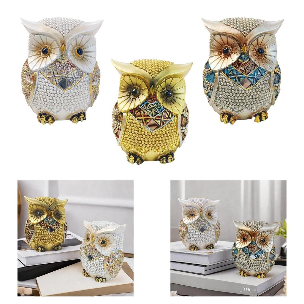 Owl Statue Miniature Owl Figurine Bedroom Yard Desk Multipurpose Display Wedding