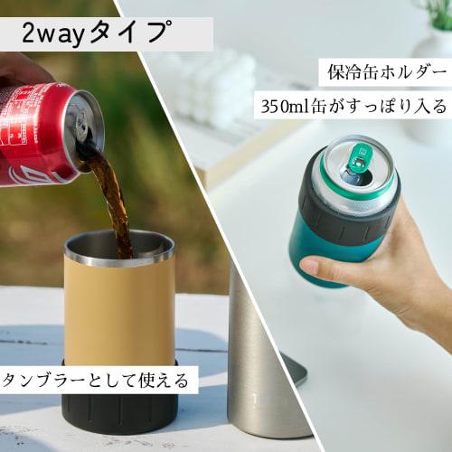 TYESO Tumbler Can Holder, Keeps 350ml Cans Cold and Warm, Non-Slip, Vacuum Insulated (Black, 350ml)