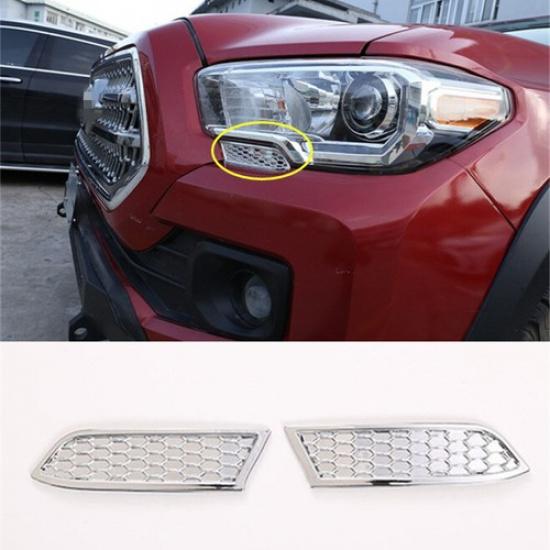 

Chrome Front Headlight ert Cover Honeycomb Trim For Toyota Tacoma 2016-