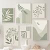 Plant Leaves Rainbow Geometry Abstract Boho Wall Art Canvas Painting Nordic Posters & Prints Wall Pictures For Living Room Decor