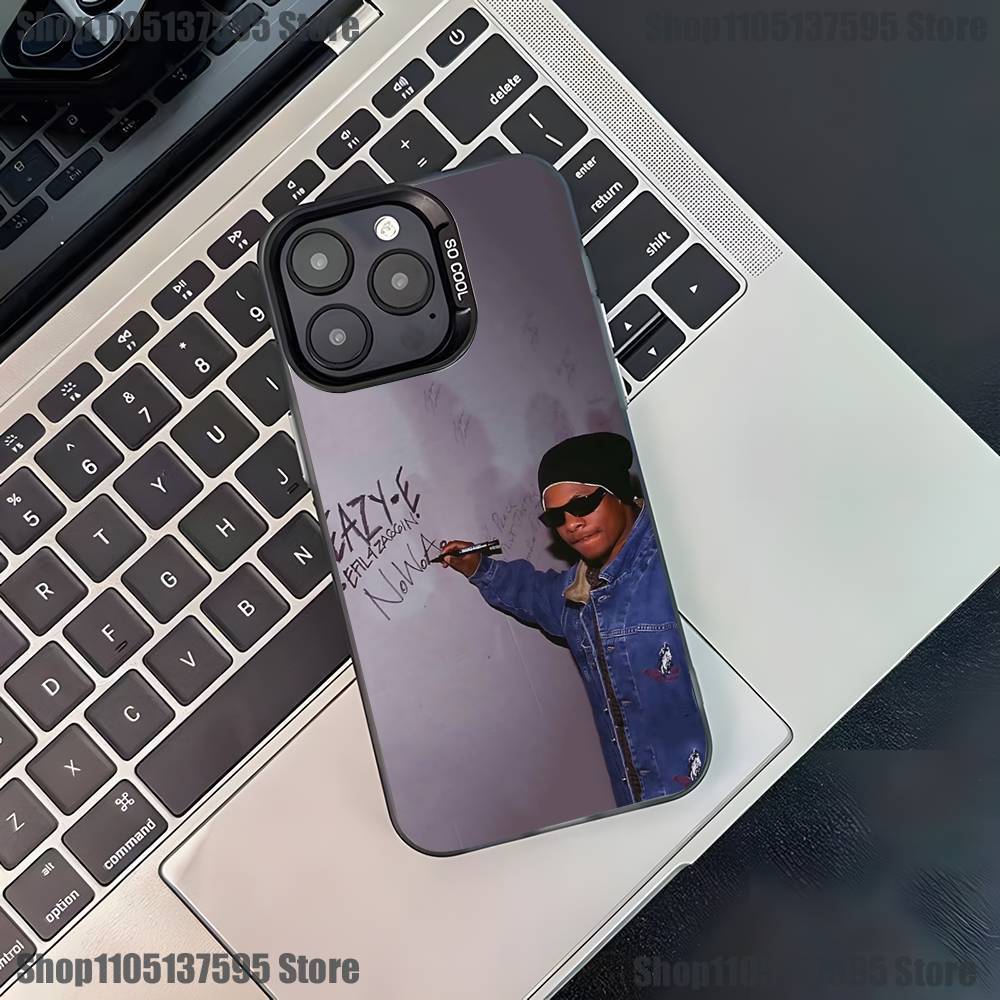 Rapper E-Eazy E Phone Case For iPhone 16,15,14,13,12,11,Pro,XS,Max,Plus,Mini,SE4,E Black Matte Shockproof Cover