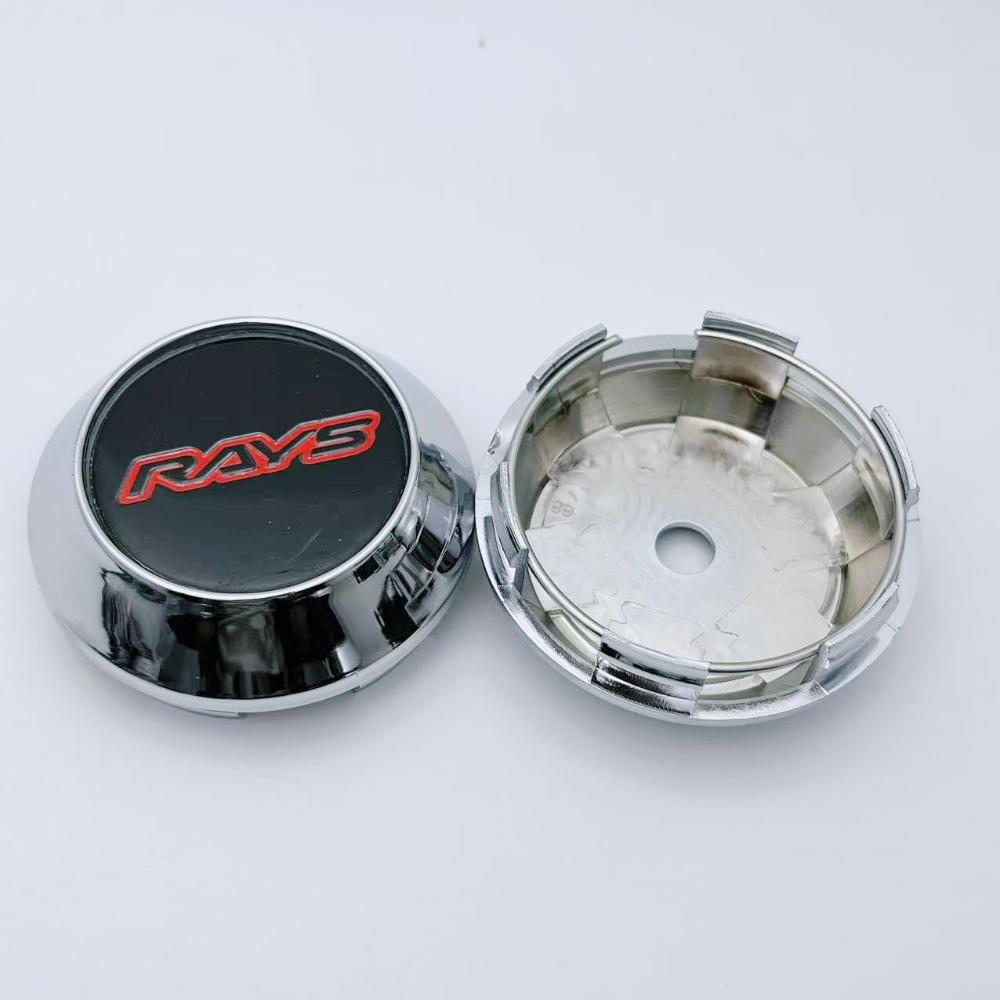 4pcs 60mm 64mm 65mm 68mm 69mm Rays Logo Emblem Car Wheel Center Caps Accessories for RAYS Wheels Hub Rim Hubcaps Cover Replace
