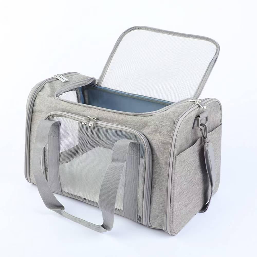 

Складная сумка-переноска для кошек и котят большой вместимости Small (40x24x24 cm) серый