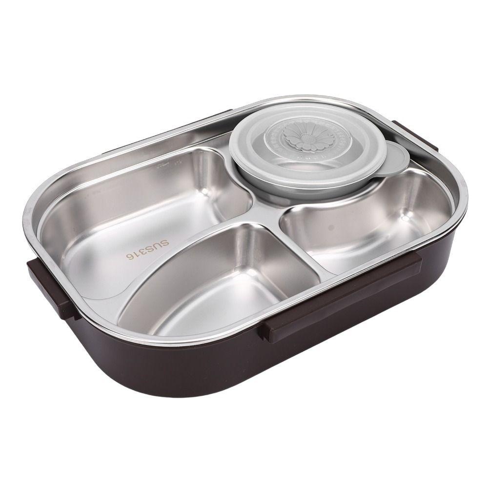 Easy to Clean Lunch Container Convenient Leakproof Food Storage Durable Stainless Steel Box  Travel