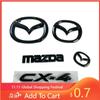 2025 Heißer Kunststoff 3D Auto Frontemblem Kofferraumabdeckung Aufkleber Lenkrademblem für Mazda CX-4 CX4 Ersatzaufkleber Nachrüstzubehör