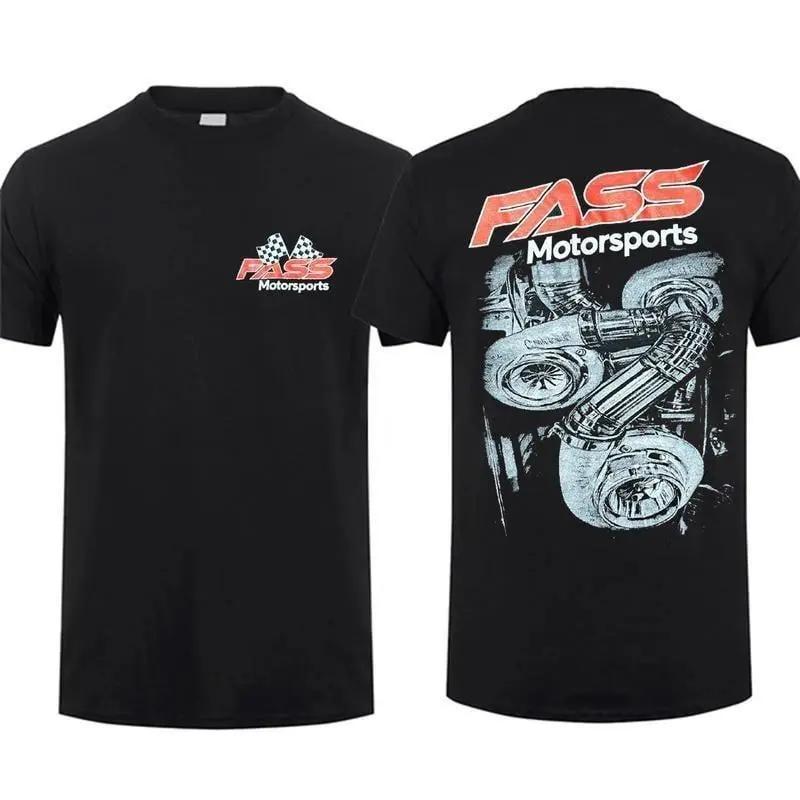 FASS Motorsports Triple Turbo Graphic T-Shirt 100% Cotton Duramax Diesel Tee for Men Truck Fans TikTok Shop Deals Summer Outfits S