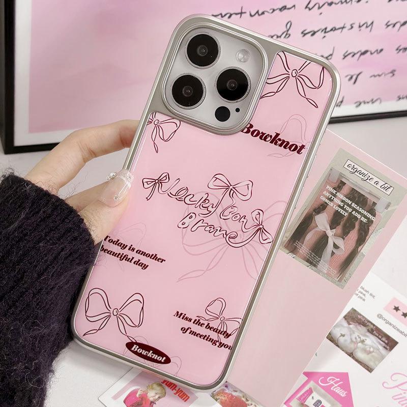 Zhitai iPhone 14 Electroplated Silver Edge Drip Glue Case, Compatible with iPhone 13 Pro and Huawei P70