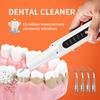 Teeth Plaque Remover with 1/4 Replaceable Heads Tartar Plaque Removal Dental Tool Home Travel Rechargeable Ultrasonic Electric Tooth Cleaner