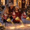 Santa Watering Can Stake Light with Effect, Outdoor Decorative Garden Light for Yard Patio