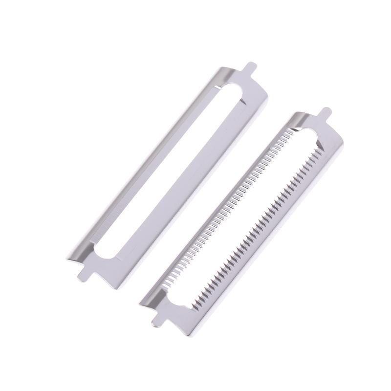 10 st Rostfritt Stål Skalare Blad Ersättning Dubbel Skalare Sparisskalare Multifunktionella Skalverktyg Köksredskap