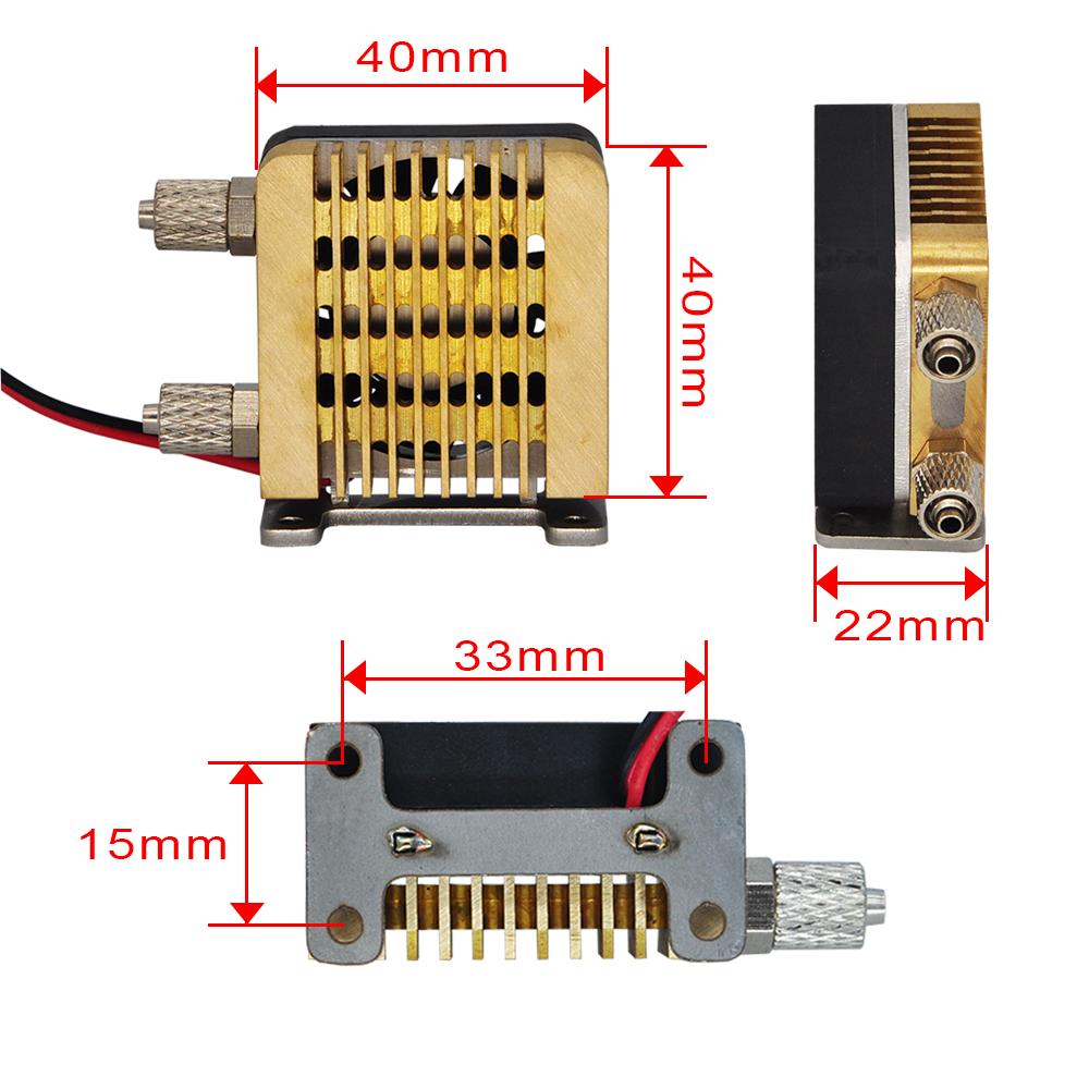 RC Mini Hydraulic Radiator Full Brass with Fan For 1:14 1/12 RC Excavator Truck Bulldozer Model Parts