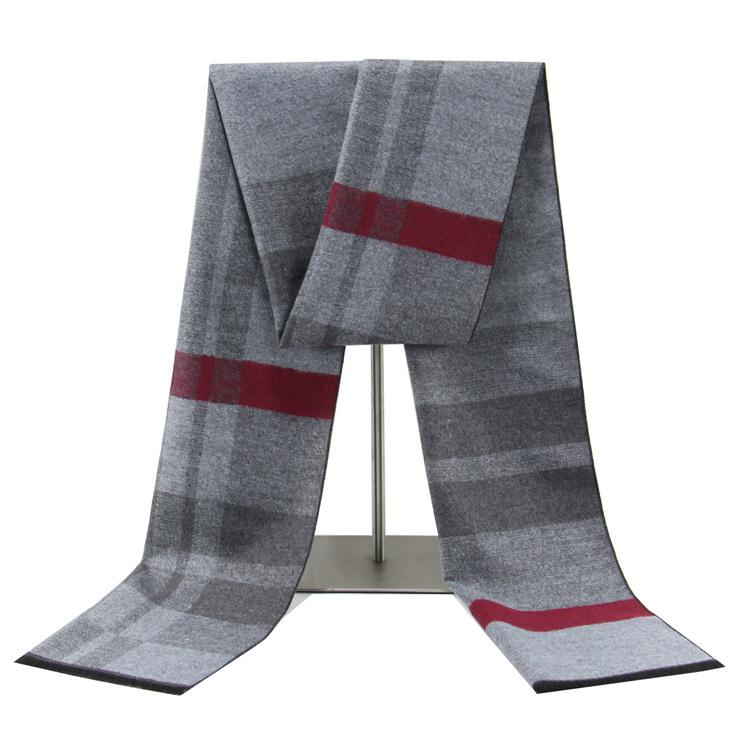 Men's Young Scarf, Winter Warm and Versatile Men's Scarf, Imitation Cashmere Pulled Scarf.