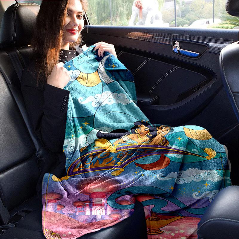 1pc. Cartoon Aladdin Magic Carpet Blanket for Friends and Family, Soft Throw Blanket for Couch Bed Sofa