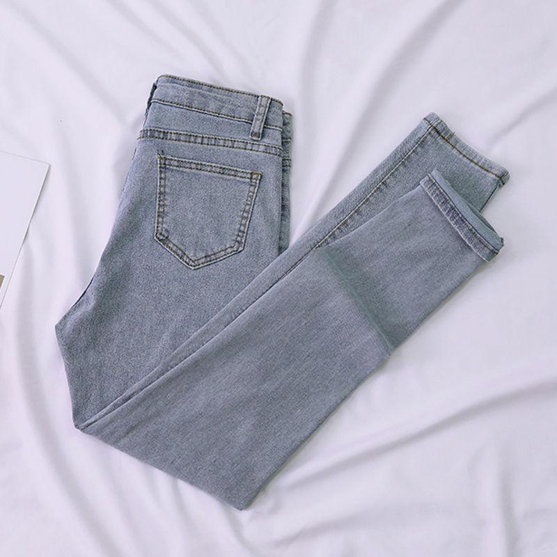 Women s High-Waist Slim Elastic Pencil Jeans for Fall/Winter 2021 27