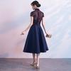 Small dress dress, new spring party slim and thin medium and long dress, annual meeting evening dress