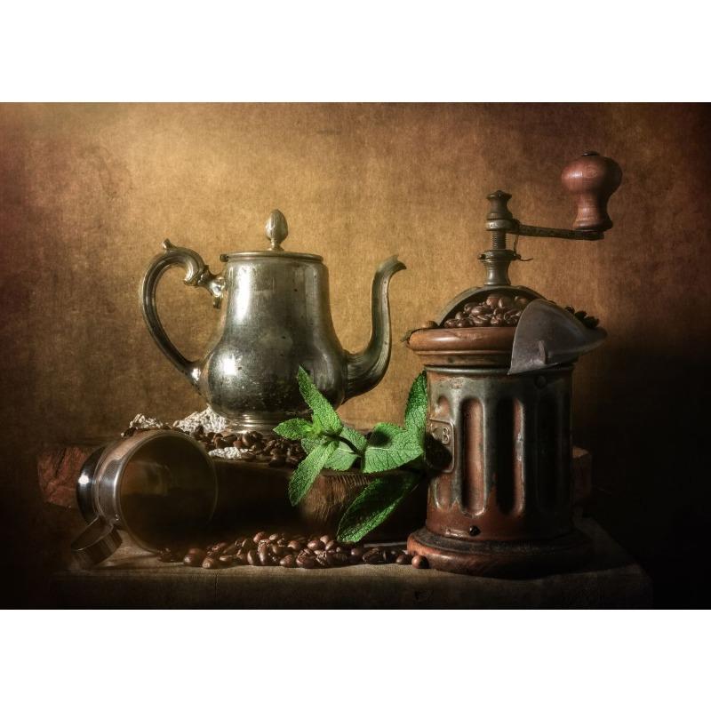 Vintage Hand Ground Coffee Canvas Painting Latte Posters and Prints Bars Kitchen Cafe Wall Art Picture Home Restaurant Decor