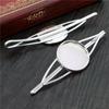 20mm 5pcs High Quality Bronze and Silver Plated 7 Colors Copper Material Hairpin Hair Clips Hairpin Base Setting Cabochon Cameo