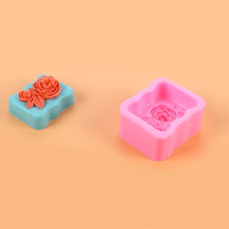 3D Rosen Duftkerzenform Bärenform Bärenkerzen Gießformen Blumenseife Gießformen Silikonform für Kerzen