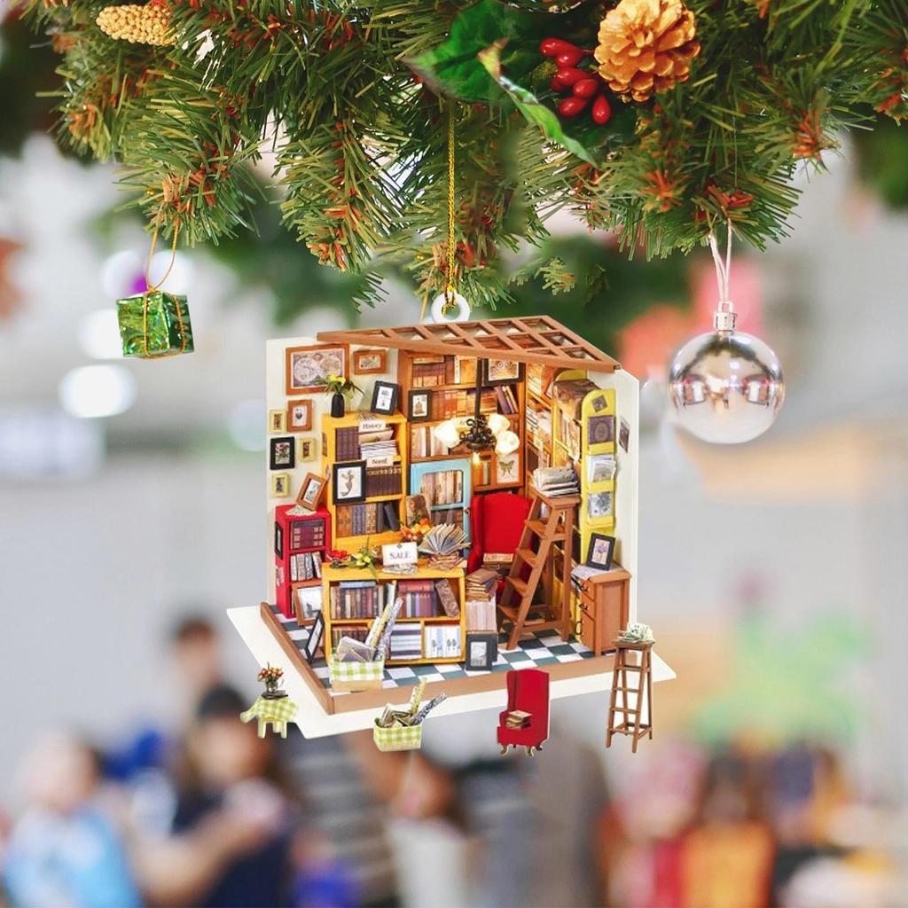 Christmas Acrylic Pendant Christmas Tree Decoration, 1PC Christmas Decoration How The Stole Christmas With Present Christmas Ornament